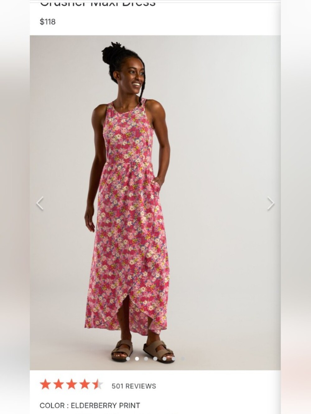 TOAD & CO Crusher (Sunkissed) Maxi Dress size M Elderberry Spring 26